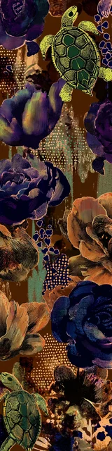 Free turtle bookmark featuring decadent copper turtles